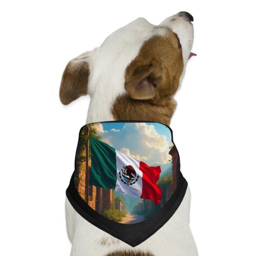 Mexican flag in Magical Town and Nature - Dog Bandana