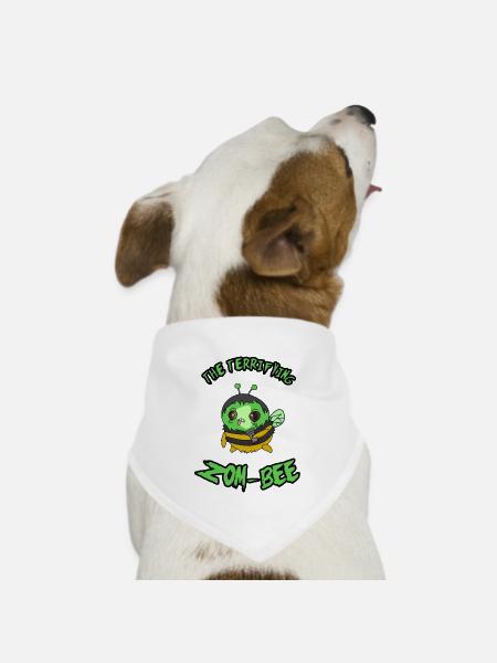 The terrifying ZOM-BEE - Dog Bandana - white - Front