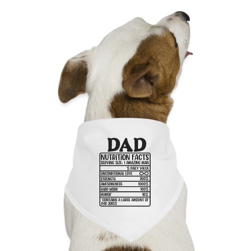 Funny Dad Nutrition Facts Label - Dog Bandana