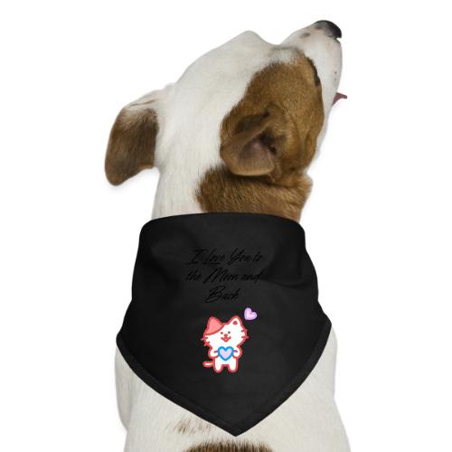 I Love You to the Moon and Back (black text) - Dog Bandana