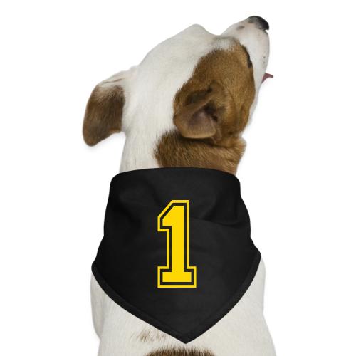 Number 1 in a classic athletic collegiate font - Dog Bandana