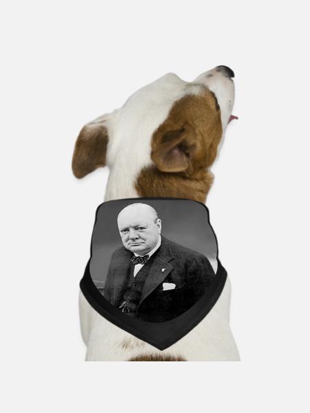WINSTON CHURCHILL - Dog Bandana - black - Front