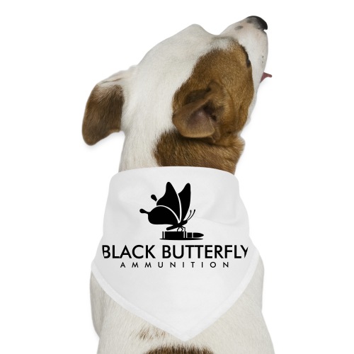 Black Butterfly Ammo Logo in Black - Dog Bandana