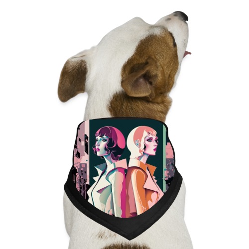 Trench Coats - Vibrant Colorful Fashion Portrait - Dog Bandana