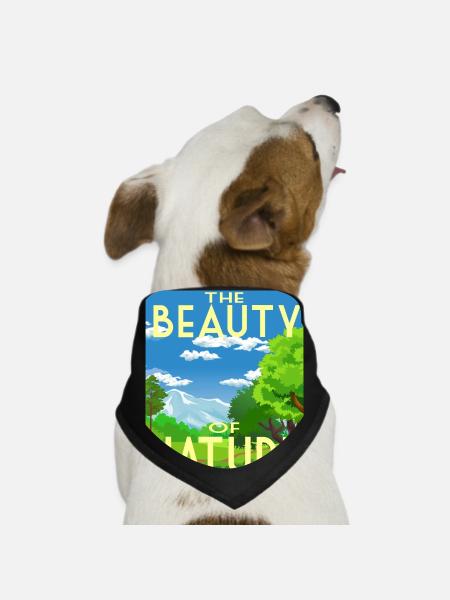 nature - Dog Bandana - black - Front