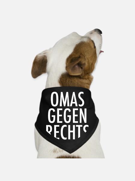 Omas gegen Rechts - Dog Bandana - black - Front