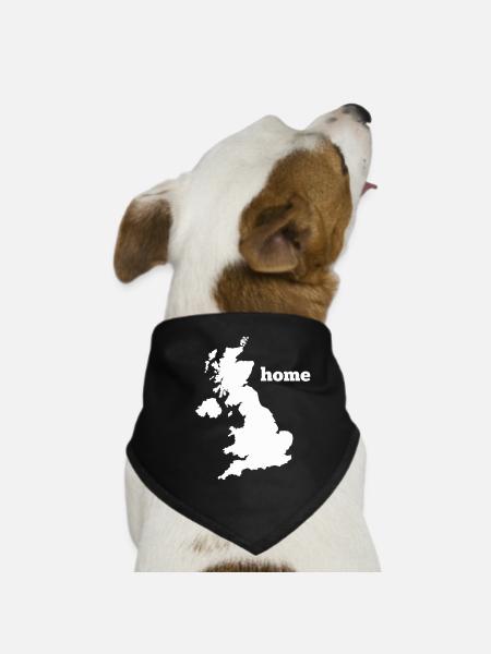 Uk Home - Dog Bandana - black - Front