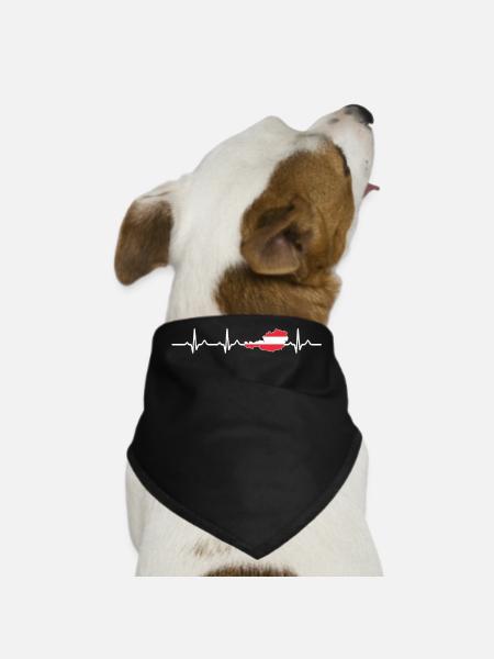austria - Dog Bandana - black - Front