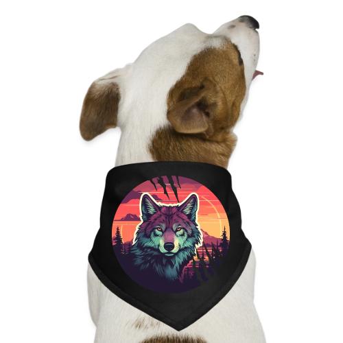 Colorful Wolf Stare - Dog Bandana