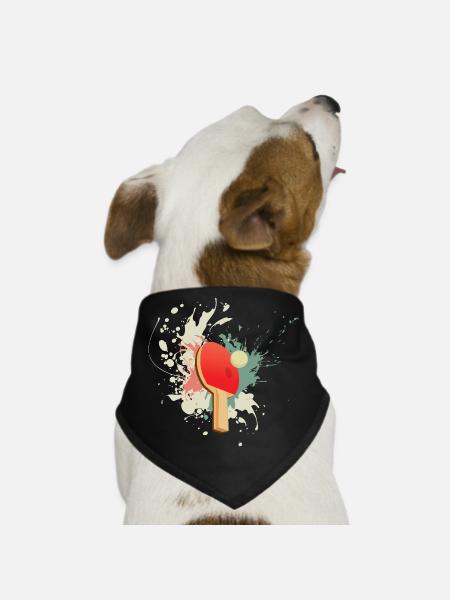 Table tennis racket table tennis - Dog Bandana - black
