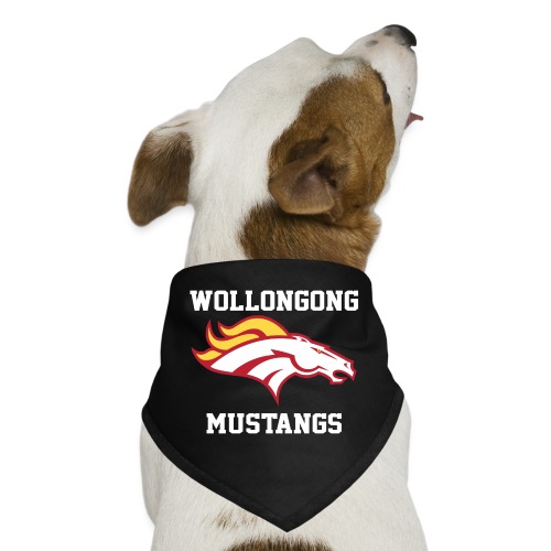 Mustangs Logo White - Dog Bandana