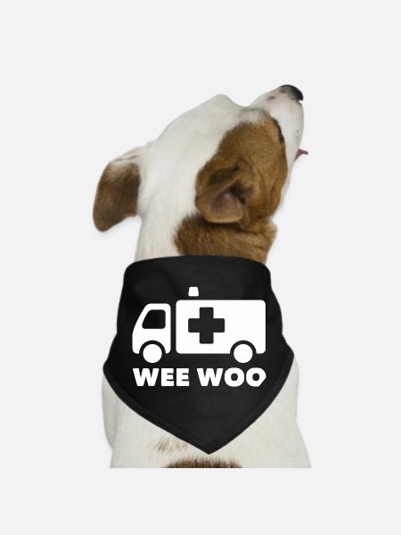 Ambulance Paramedic - Dog Bandana - black - Front