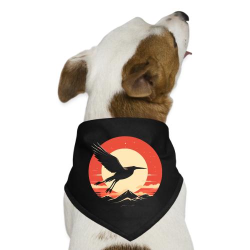 Majestic Crane Soaring Against Rising Sun - Dog Bandana