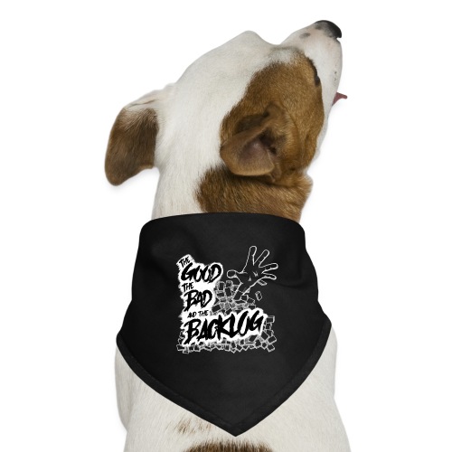 The Good, the Bad, and the Backlog - White logo - Dog Bandana