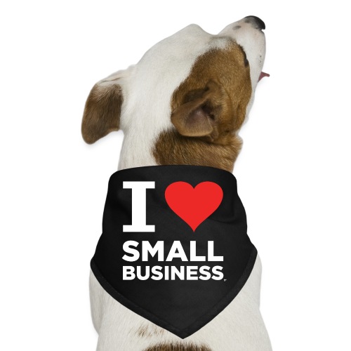 I Heart Small Business Logo (Red & White) - Dog Bandana