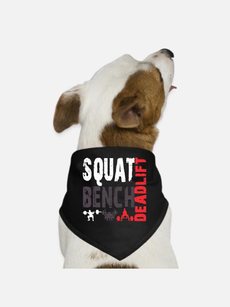 powerlifting - Dog Bandana - black