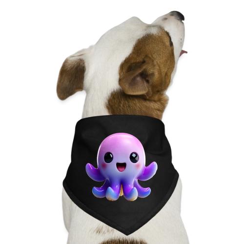 Joyful Cartoon Purple Baby Octopus with Big Smile - Dog Bandana