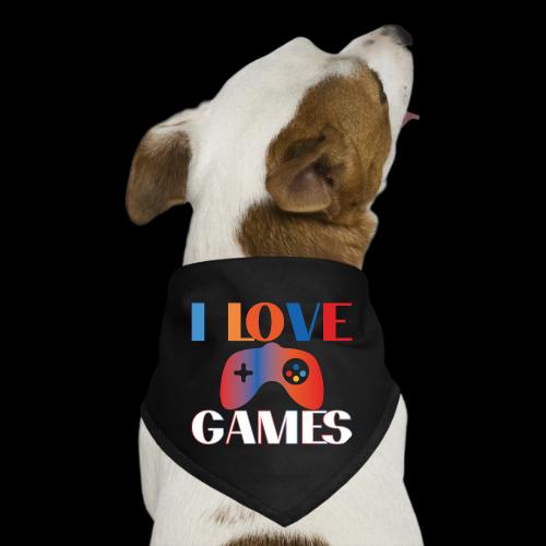 I Love Games Rainbow Controller - Dog Bandana