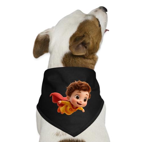Flying Cartoon Superhero Boy in Yellow Suit - Dog Bandana
