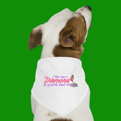 Softball Diamond is a girls Best Friend - Dog Bandana