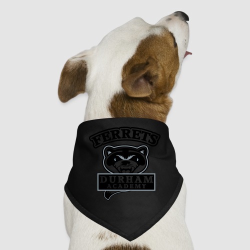 durham academy ferrets logo black - Dog Bandana