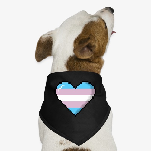 Transgender Pride 8Bit Pixel Heart - Dog Bandana