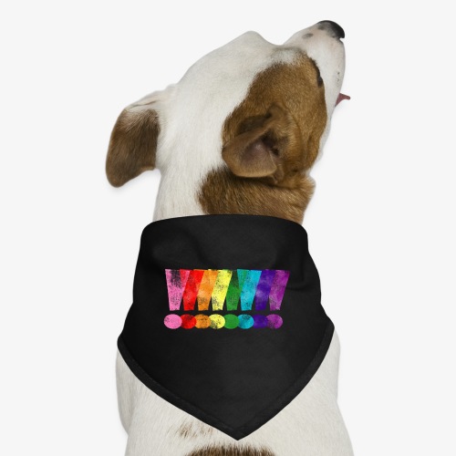 Distressed Gilbert Baker LGBT Pride Exclamation - Dog Bandana