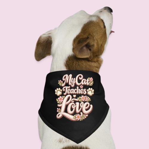 My Cat Teaches Love Faux Embroidery Style - Dog Bandana