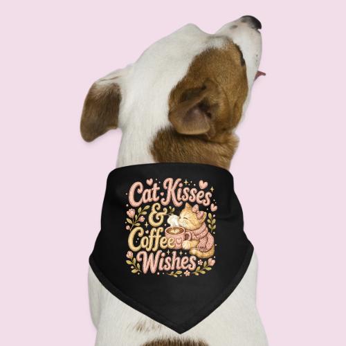 Cat Kisses & Coffee Wishes Faux Stitched - Dog Bandana