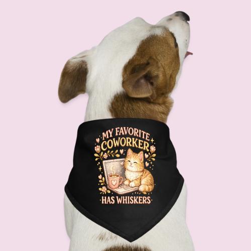 My Favorite Coworker Has Whiskers Faux Stitched - Dog Bandana