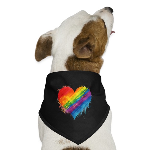 Watercolor Rainbow Pride Heart - LGBTQ LGBT Pride - Dog Bandana