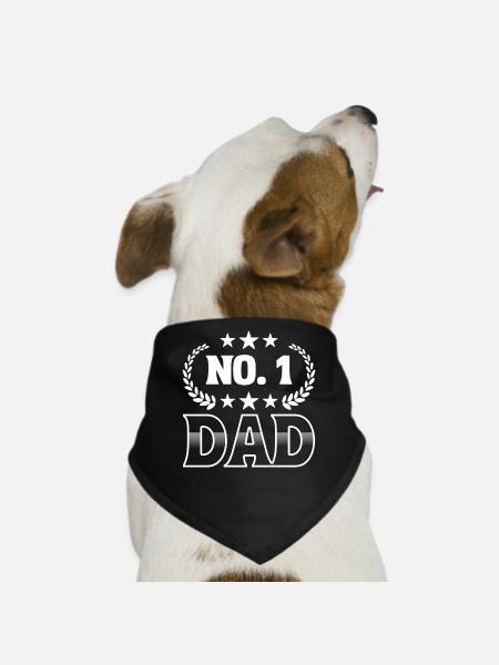 No 1 Dad Freelancer - Dog Bandana - black - Front