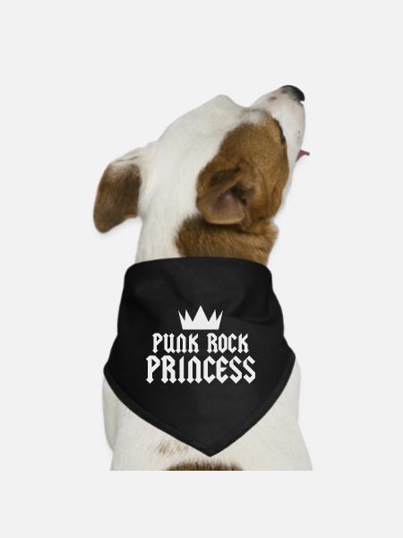Punk Rock Crown Princess - Dog Bandana - black - Front