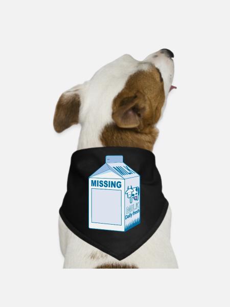 Missing ! - Dog Bandana - black - Front