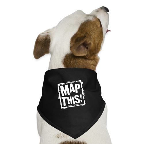 MapThis! White Stamp Logo - Dog Bandana