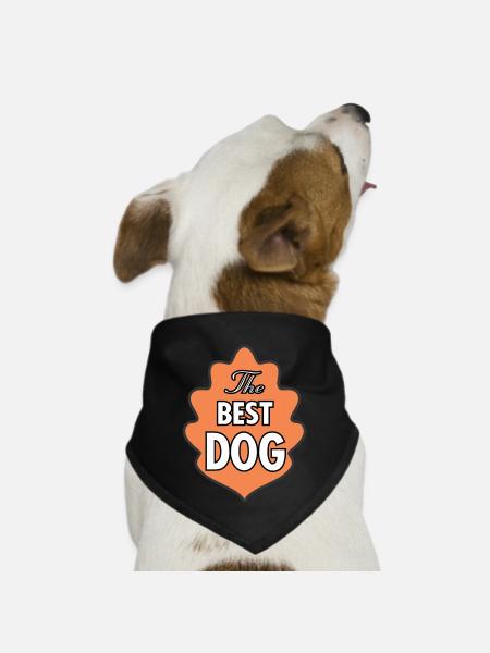 The Best Dog - Dog Bandana - black - Front