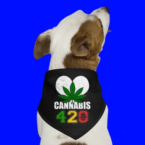 Sidesplitting 420 Love Herb Weed Marijuana Design - Dog Bandana