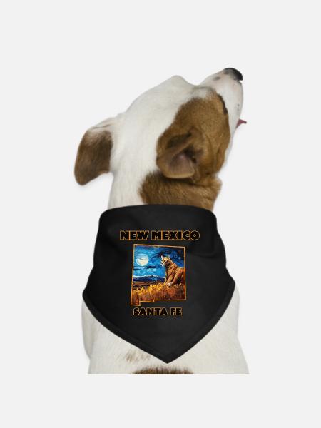 New Mexico - Cougar - Dog Bandana - black