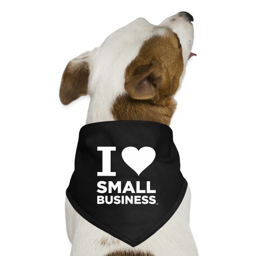 I Heart Small Business Logo (All White) - Dog Bandana