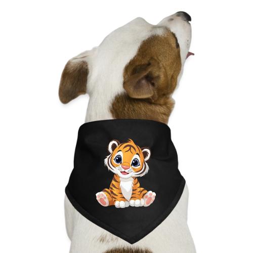 Adorable Cartoon Tiger Cub with Innocent Eyes - Dog Bandana