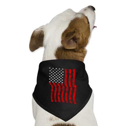 Vintage Waving USA Flag Patriotic T-Shirts Design - Dog Bandana