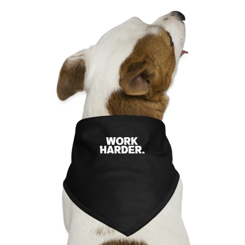 Work Harder distressed logo - Dog Bandana
