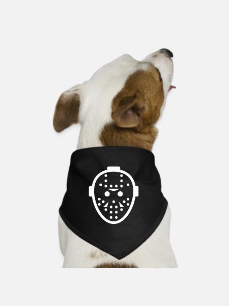 White Mask - Dog Bandana - black - Front