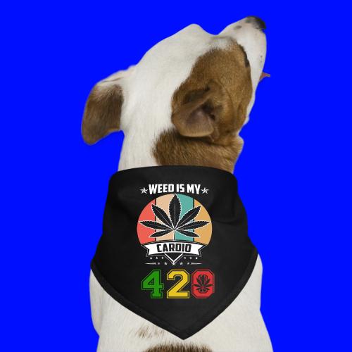 Quick Witted 420 My Cardio Herb Weed Marijuana - Dog Bandana