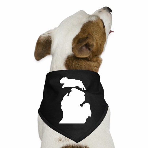 Bark Michigan Bulldog - Ferris State Colors - Dog Bandana