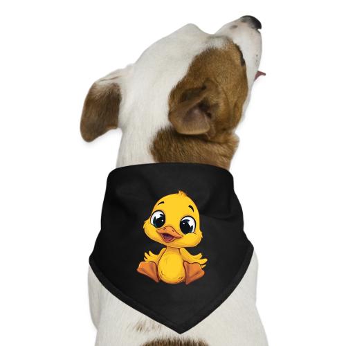 Sweet Yellow Cartoon Duck Sitting Happily - Dog Bandana