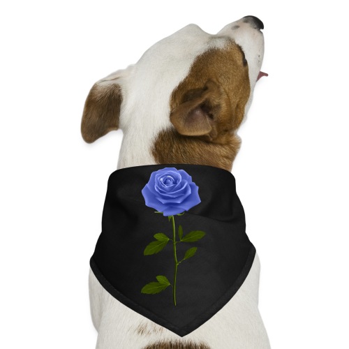 Blue Rose with Stem PNG Clip Art Image - Dog Bandana