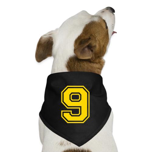Number 9 in a classic athletic collegiate font - Dog Bandana