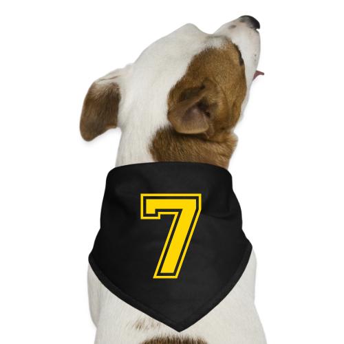 Number 7 in a classic athletic collegiate font - Dog Bandana