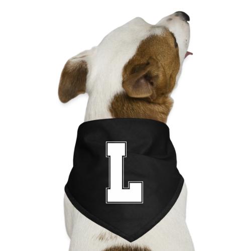 White Letter L – Varsity Alphabet Monogram - Dog Bandana